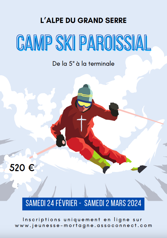 Lire la suite à propos de l’article Camp ski-spi:  du samedi 24 février au samedi 2 mars 2024 dans les Alpes